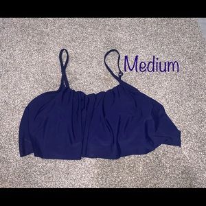 NWOT- Navy Bikini Top- Size Medium